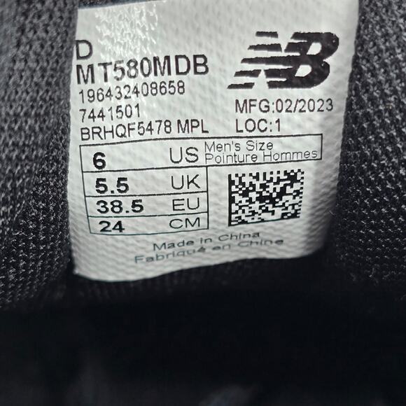 New Balance 580 Shoes Mens 6 / Womens 7.5 D Black Gray Suede Athletic Sneakers